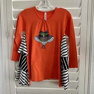 *NEW* LOVE U LOTS Boutique Girl Sz 7 8 HALLOWEEN Owl Tunic Adorable!